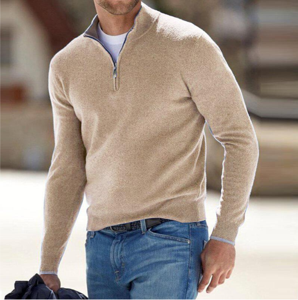 Edsel | Men's Knitted Pullover | Quarter Zip