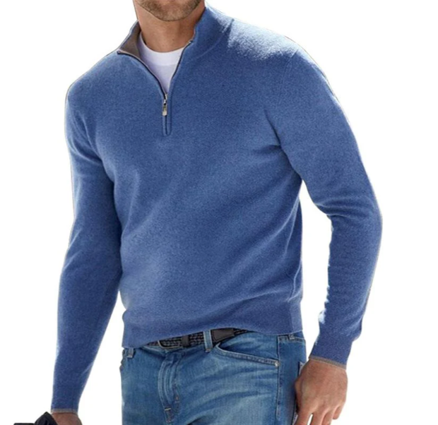 Edsel | Men's Knitted Pullover | Quarter Zip