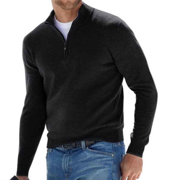 Edsel | Men's Knitted Pullover | Quarter Zip