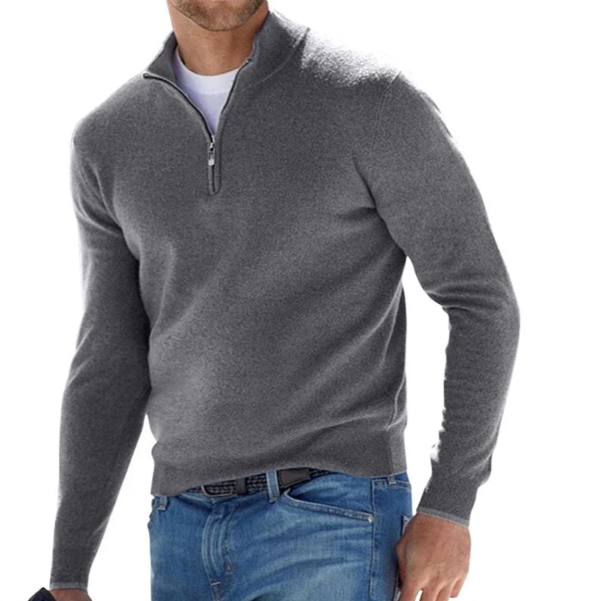 Edsel | Men's Knitted Pullover | Quarter Zip