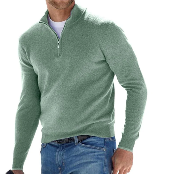 Edsel | Men's Knitted Pullover | Quarter Zip